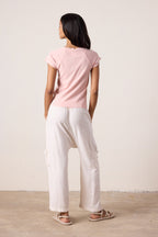 Gia Fitted U Neck Baby Rib Tee