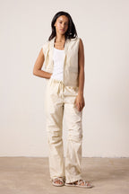 Danny Relaxed Mineral Print Drawstring Pant