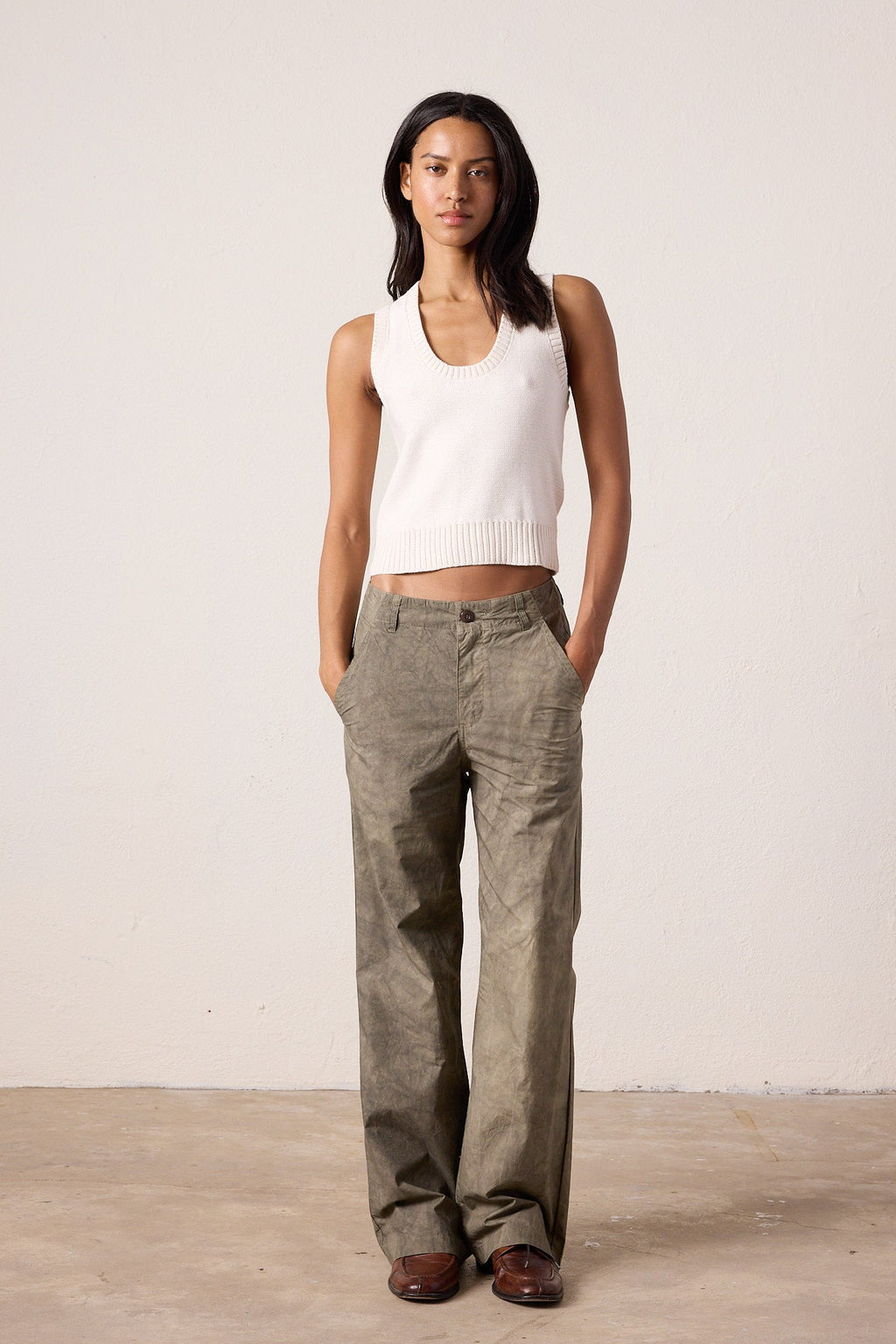 Elias Wide Leg Mineral Print Baker Pant