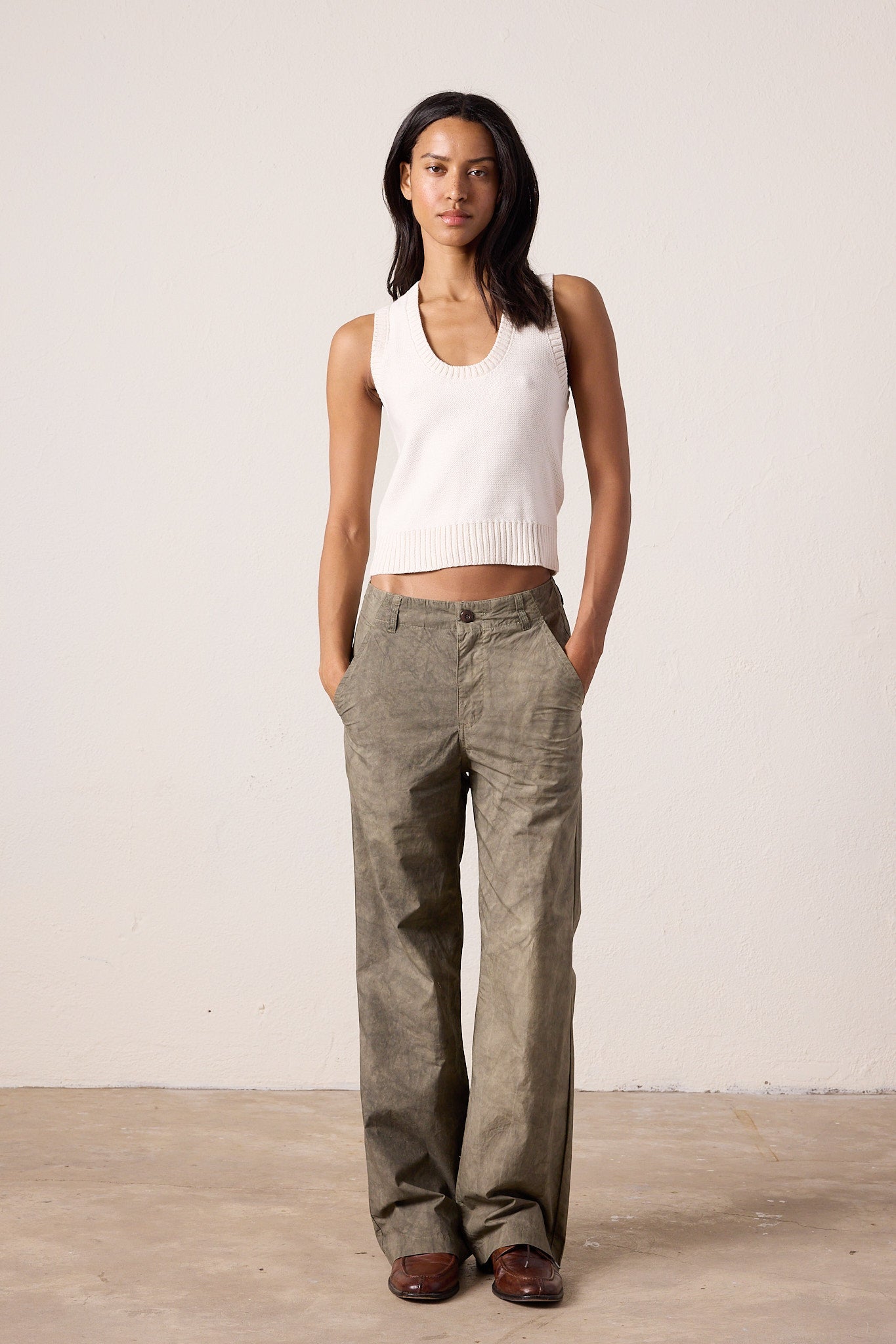 Elias Wide Leg Mineral Print Baker Pant