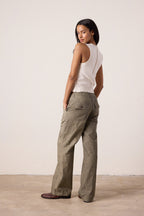 Elias Wide Leg Mineral Print Baker Pant