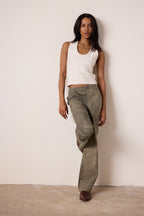 Elias Wide Leg Mineral Print Baker Pant