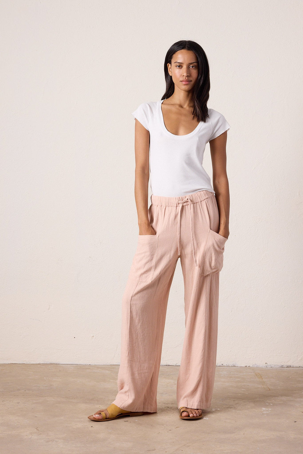 Sydney Wide Leg Linen Viscose Pant