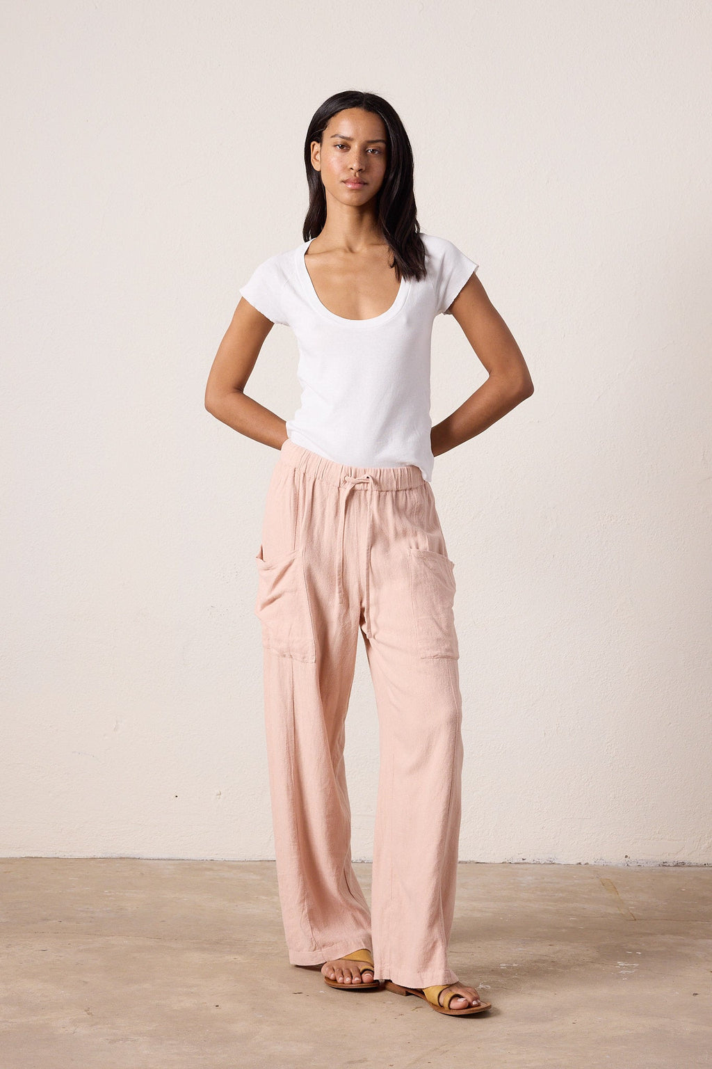 Sydney Wide Leg Linen Viscose Pant