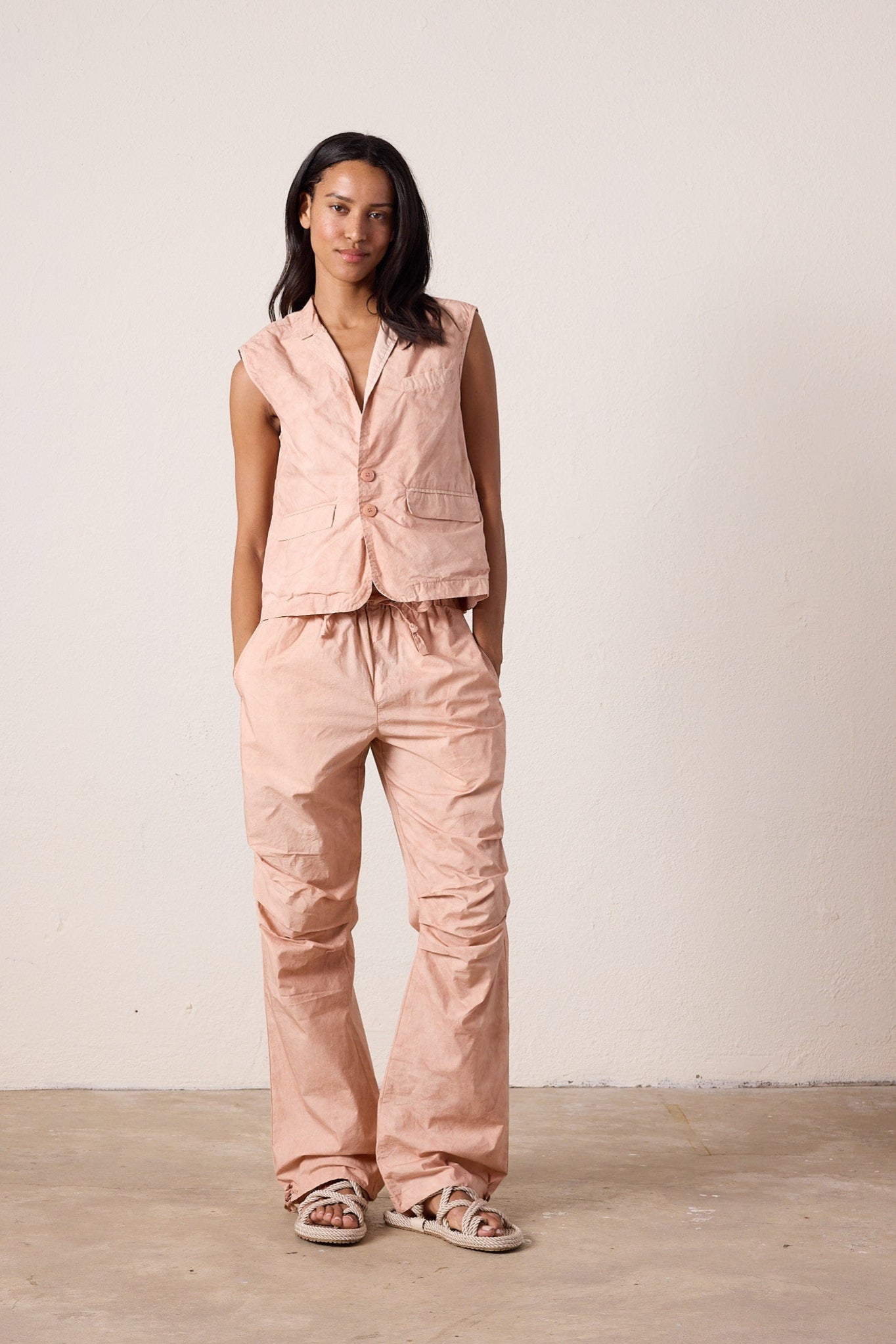 Danny Relaxed Mineral Print Drawstring Pant