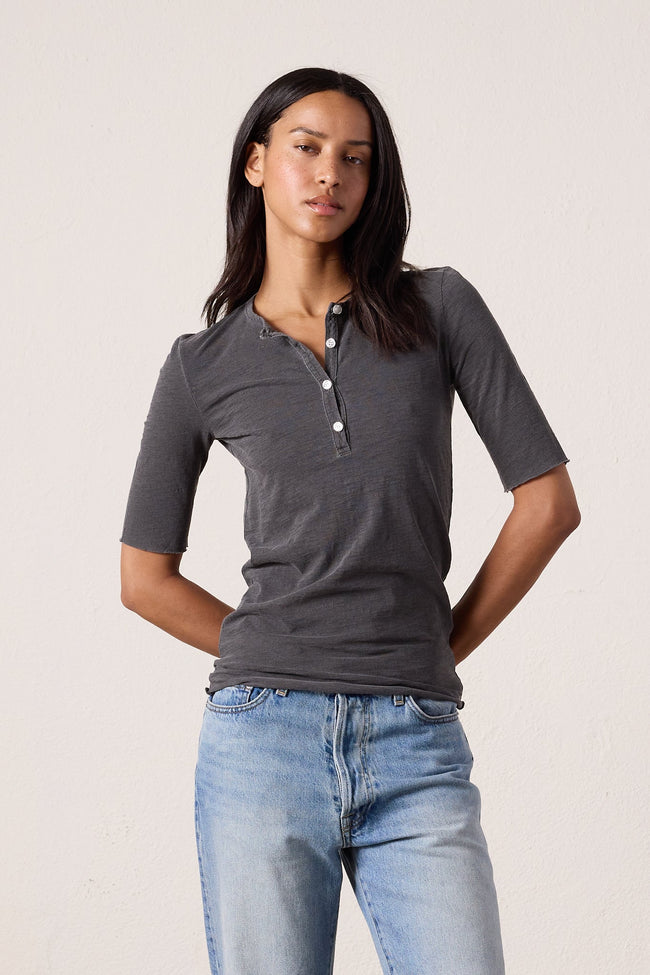 James Fitted Slub Jersey Henley Hover Image