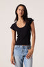 Gia Fitted U Neck Baby Rib Tee