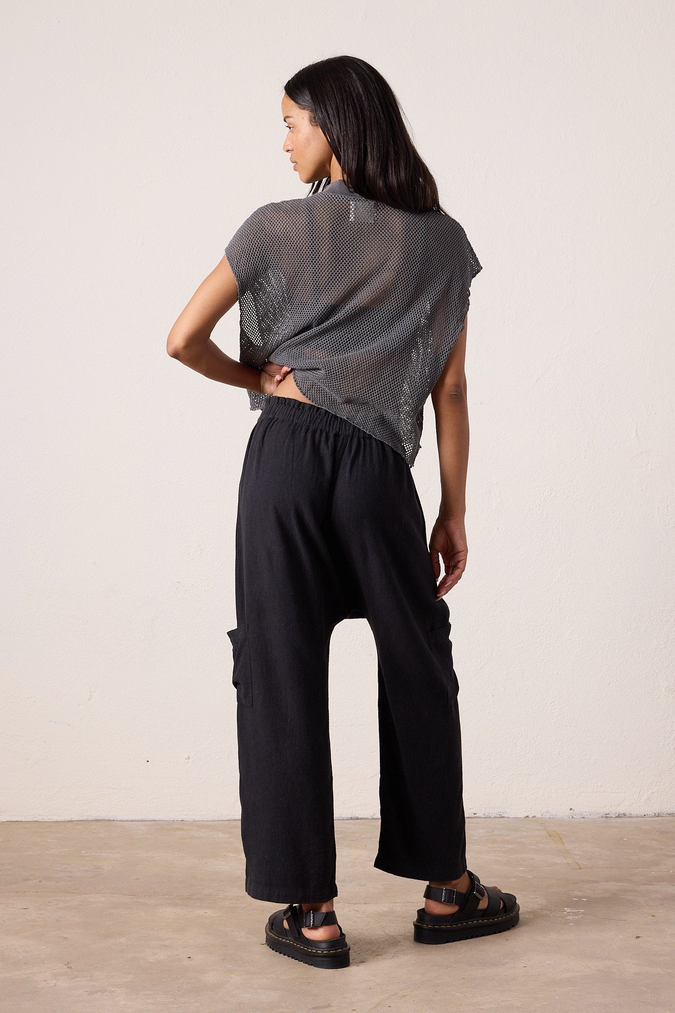 Shailey Paperbag Waist Linen Viscose Pant