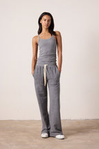 Kai Fitted Melange Rib Cami Tank