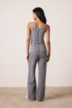 Kai Fitted Melange Rib Cami Tank