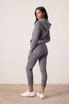 Lisse Fitted Destroyed Melange Terry Hoodie