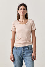 Tally Slim Fit U Neck Slub Jersey Tee