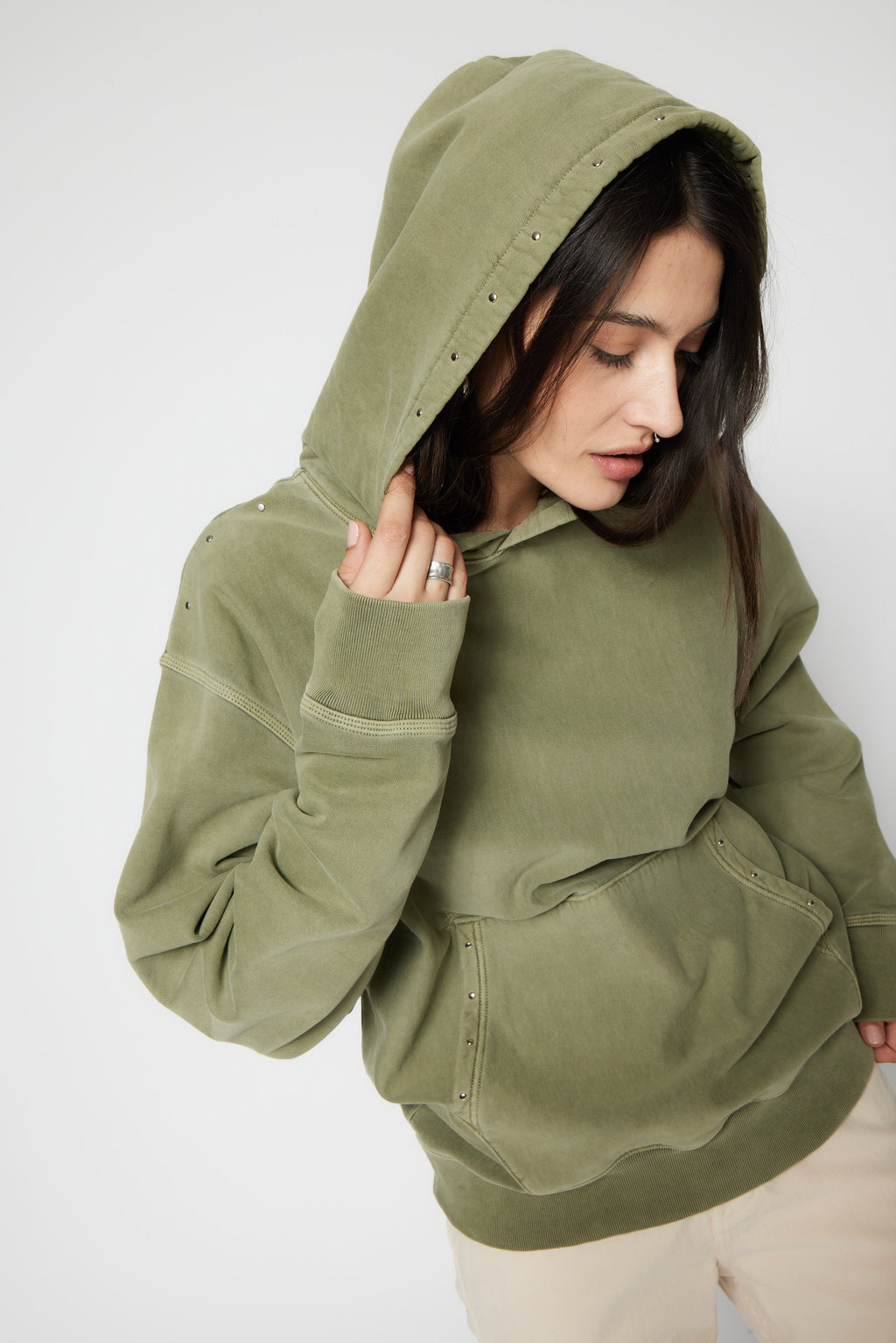 SRPLS Studded and Repaired Hoodie