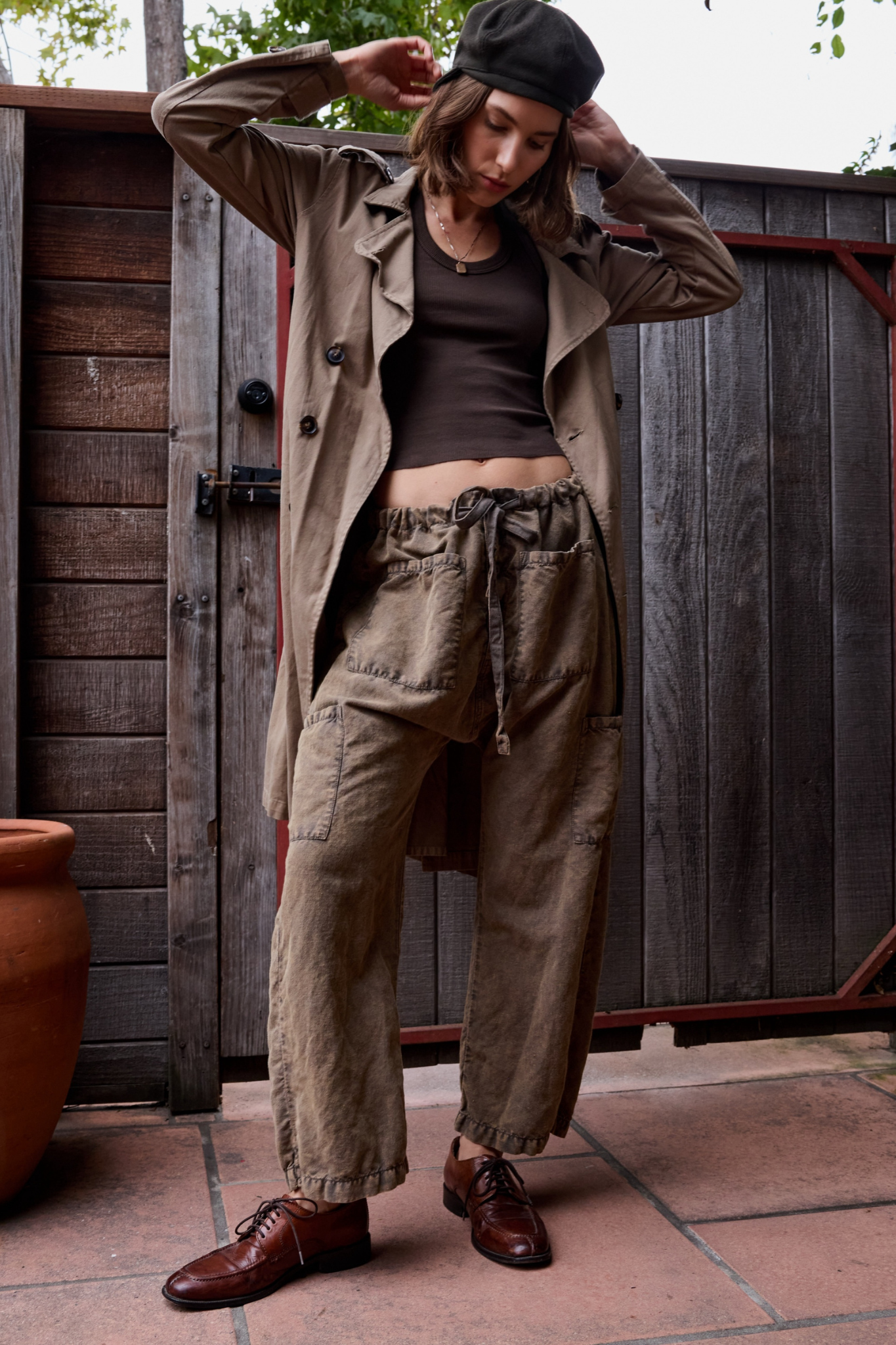 Carlson Linen Cotton Tie Pant